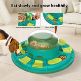 Dog Puzzle Feeder Toy – Slow Feeding IQ Enrichment Bowl with Press-Tab Treat Dispenser