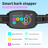 Smart Anti-Bark Dog Collar — Rechargeable, IP67 Waterproof with HD Digital Display