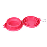 Foldable Double Pet Feeding Bowl | Portable Collapsible Food & Water Dish for Dogs & Cats