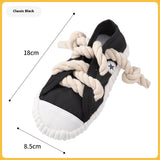 Sneaker & Slipper Squeaky Dog Chew Toy – Rope Lace Molar Toy to Save Your Real Shoes