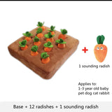 Carrot Plush Snuffle Mat – Interactive Pull-Out Vegetable Field Toy for Dogs & Cats
