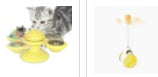 Spinning Windmill Cat Toy – Interactive Suction Cup Toy with Teeth Cleaning & Catnip Ball
