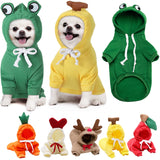 Fruit Print Dog Hoodie — Winter Warm Fleece Coat for Small Dogs