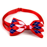 Plaid Bow Tie Collar for Dogs & Cats – 8 Colors, Single or 2-Pack