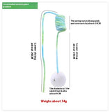Suction Cup Spring Cat Toy – Self-Play Plush Ball & Bell Badminton Teaser