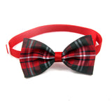 Plaid Bow Tie Collar for Dogs & Cats – 8 Colors, Single or 2-Pack