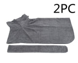 Super Absorbent Microfiber Pet Bathrobe | Quick-Dry Dog Drying Coat with Adjustable Straps