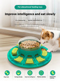 Dog Puzzle Feeder Toy – Slow Feeding IQ Enrichment Bowl with Press-Tab Treat Dispenser